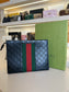 GUCCI WEB CLUTCH LEATHER
