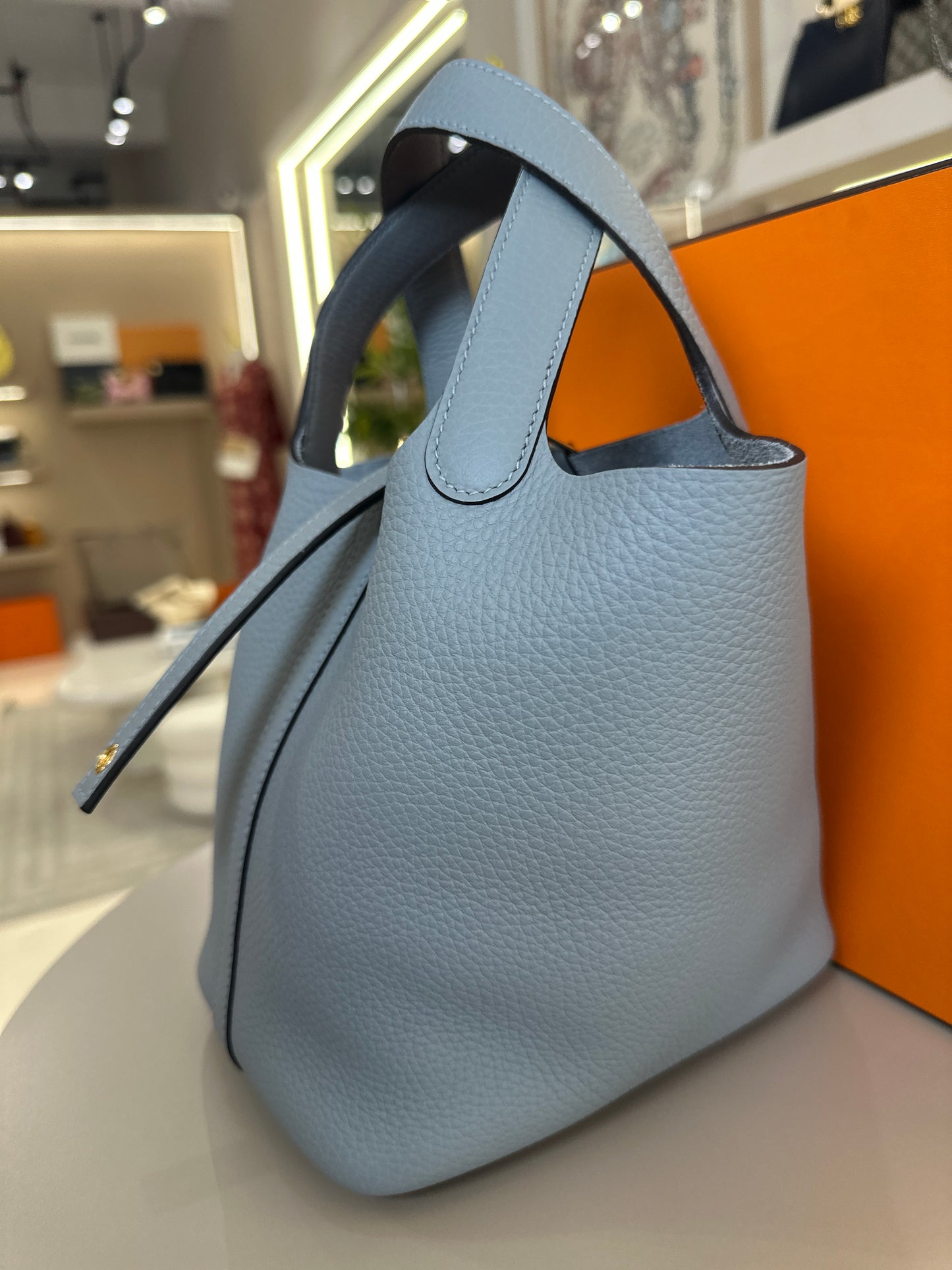 HERMES PICOTIN 18 GRIS PANTIN