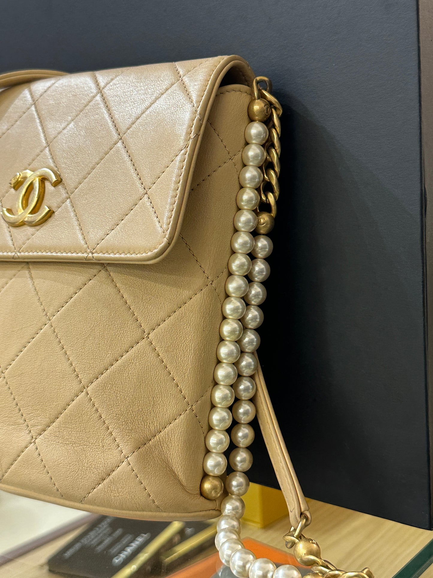CHANEL PEARL FLAP BAG