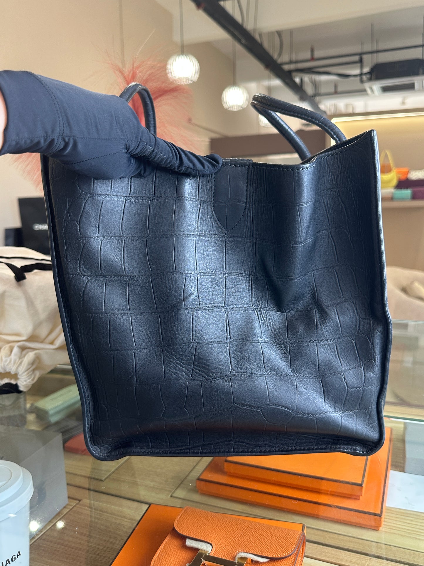 CELINE GIANT BELT BAG CROC EMBOSSED