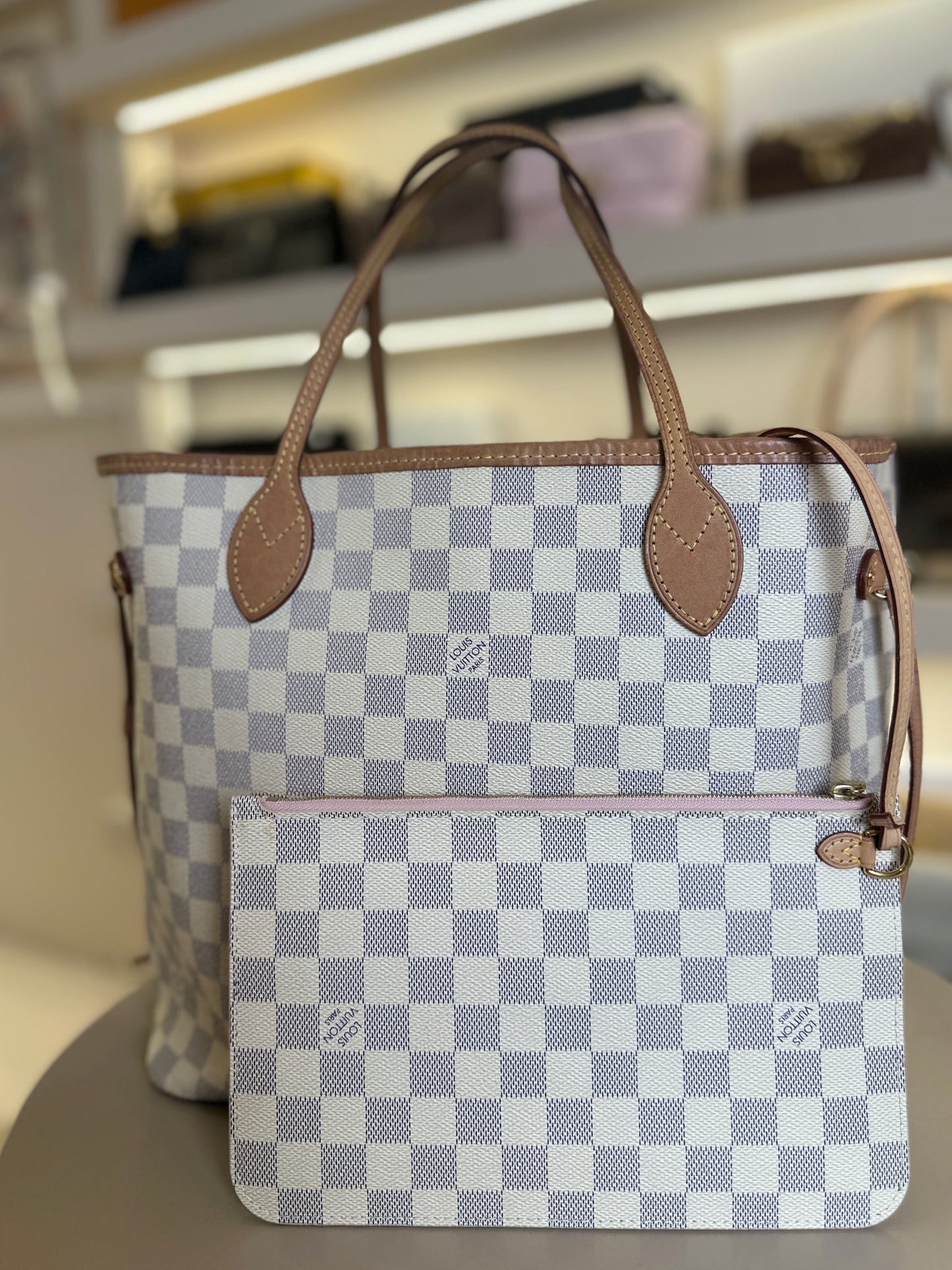 LOUIS VUITTON NEVERFULL MM DAMIER AZUR